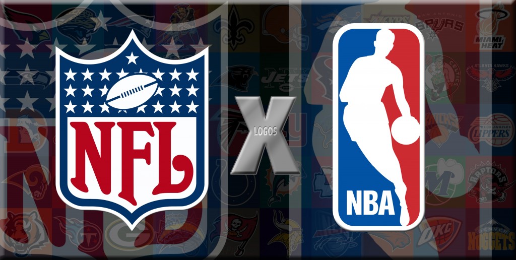 NFL x NBA logos
