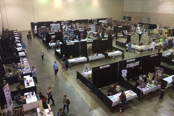 An Aerial View of the Dealer's Room and Artist's Alley at MGACon 2015 (2015 Morris Network) via 41nbc.com