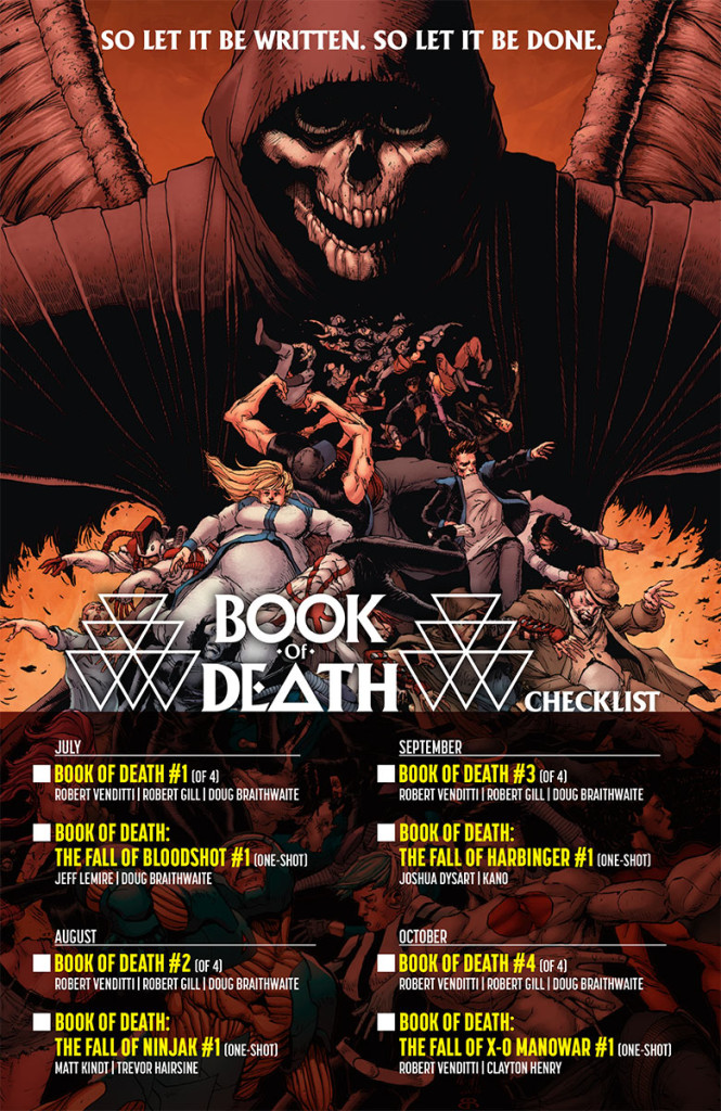 BOOK OF DEATH – Checklist